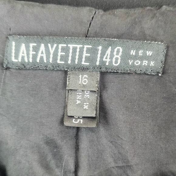 Lafayette 148 Blazer Women 16 100% Silk Combo Corpcore Professional  Classic - Picture 3 of 9